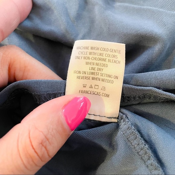 Francesca's Collections Blue Wrap Mini Dress - Picture 4 of 6